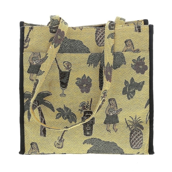 JADE Hawaiian Motif Island Tapestry Tote Bag Handbag, NWT - Picture 1 of 3